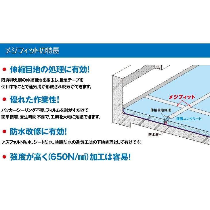 改修用金属目地処理材　メジフィット　W100mm×L16m　2巻 |  | 05