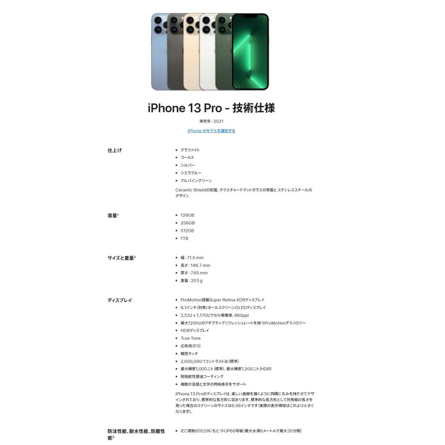 iPhone 13 新品未開封 iPhone13 Pro 256GB [アルパイングリーン/緑