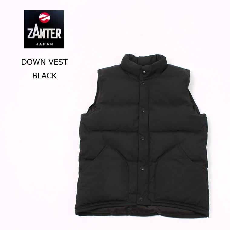 Zanter ザンター Down Vest Black 国産 ダウンベスト メンズ Anguloyasociados Com