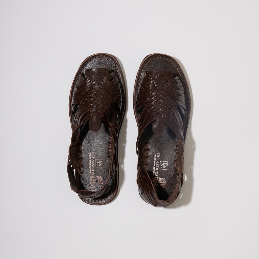 HUARACHE ワラチ レザーメッシュ コンフォートサンダル ダークブラウン