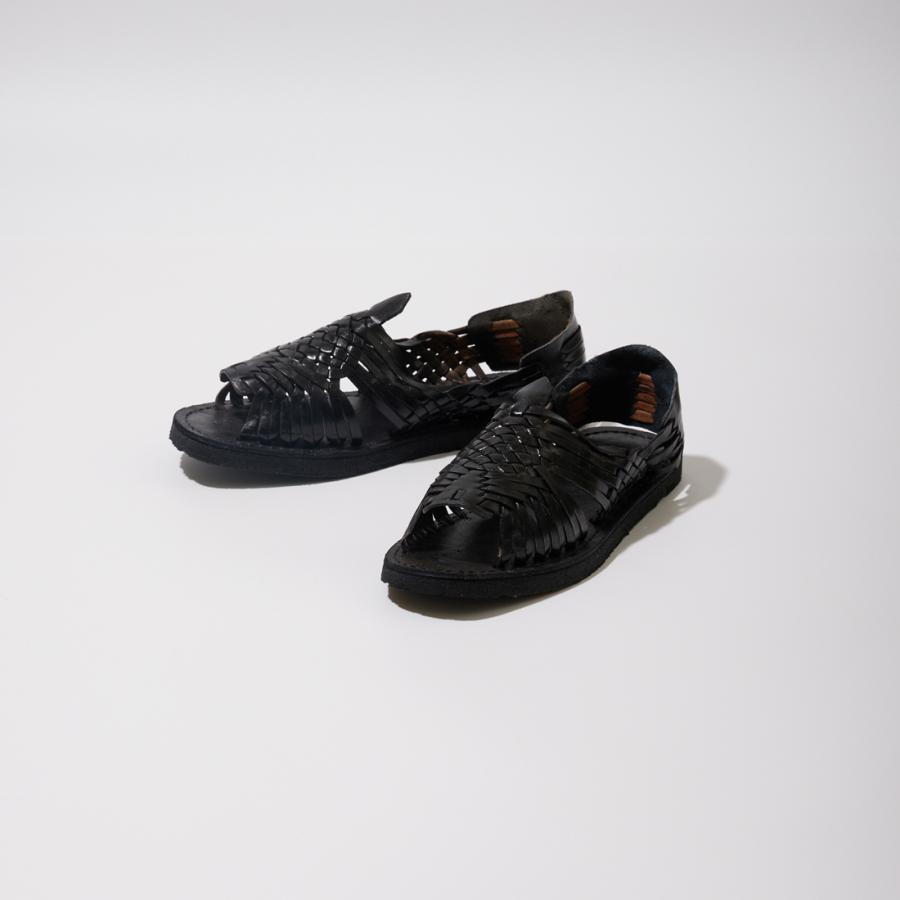 HUARACHE ワラチ レザーメッシュ コンフォートサンダル ダークブラック