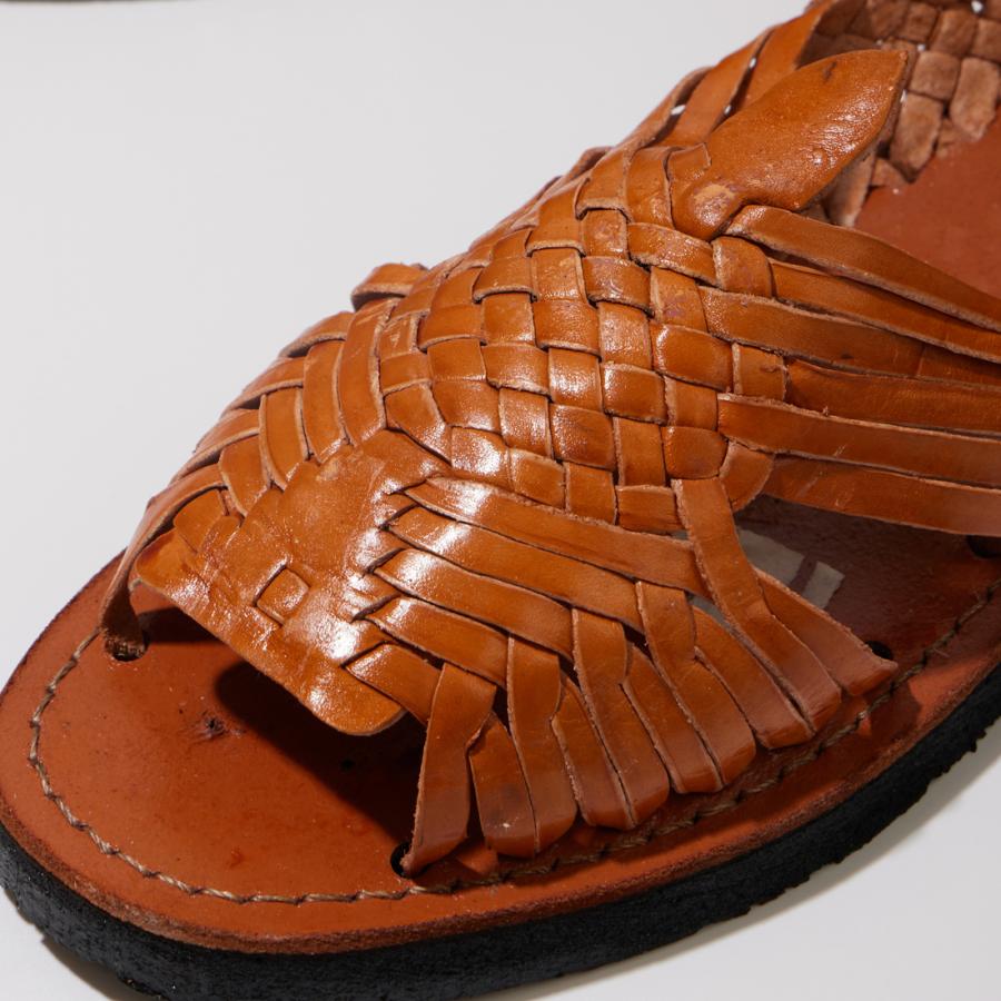 HUARACHE ワラチ レザーメッシュ コンフォートサンダル ダークタン