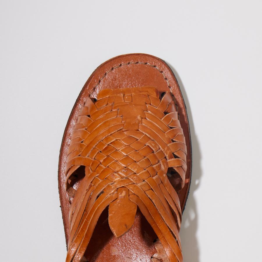 HUARACHE ワラチ レザーメッシュ コンフォートサンダル ダークタン