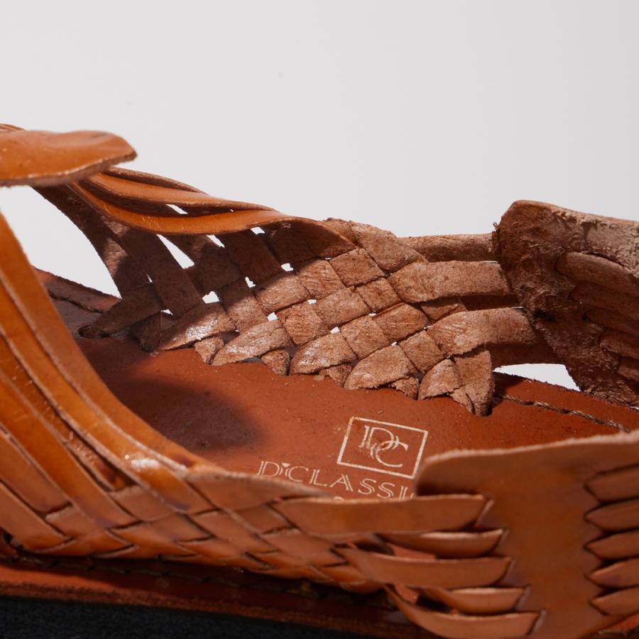 HUARACHE ワラチ レザーメッシュ コンフォートサンダル ダークタン