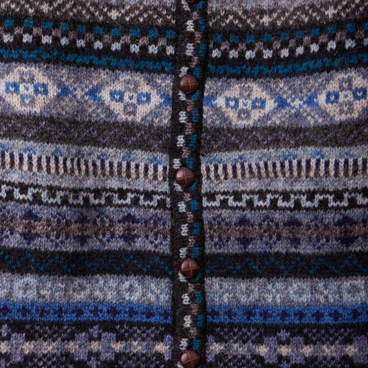 jamieson's スコットランド製 ピュアウールカーディガン fennica