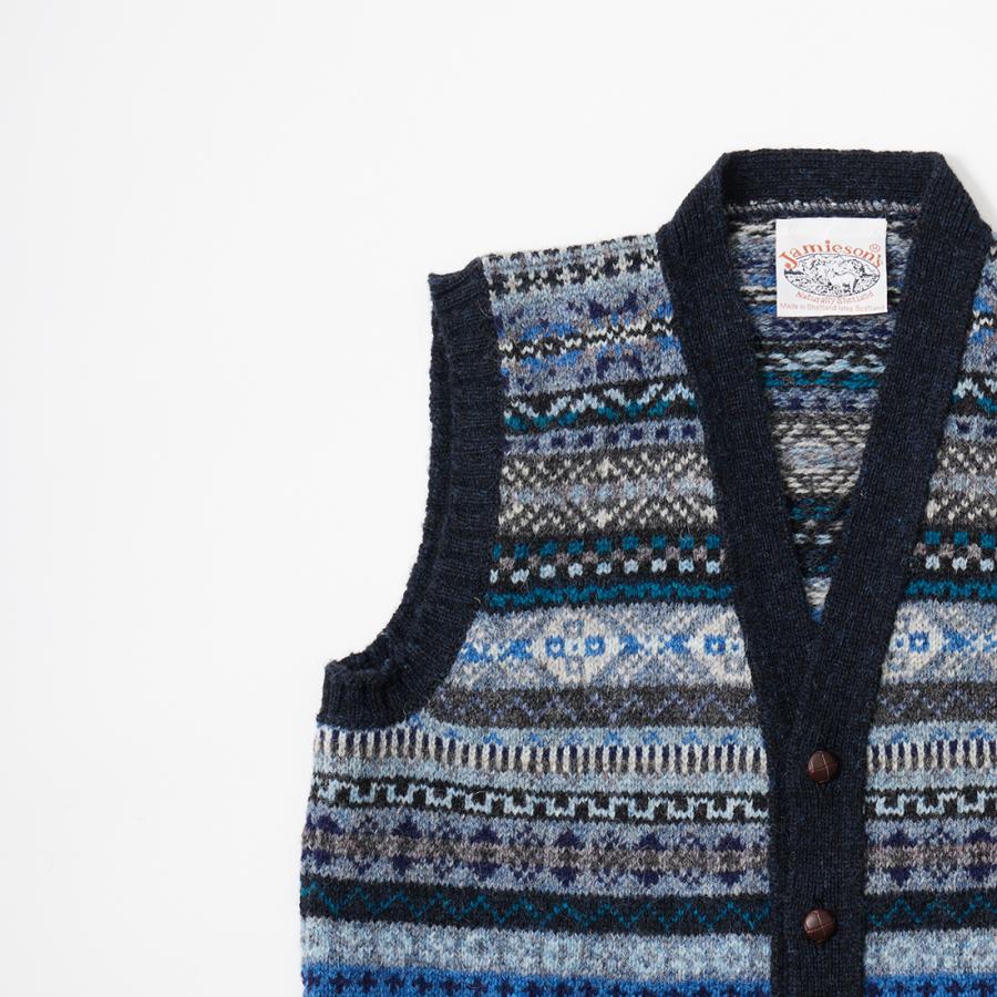 Jamieson's of Shetland JAMIESON'S ジャミーソンズ フェアアイル柄 V