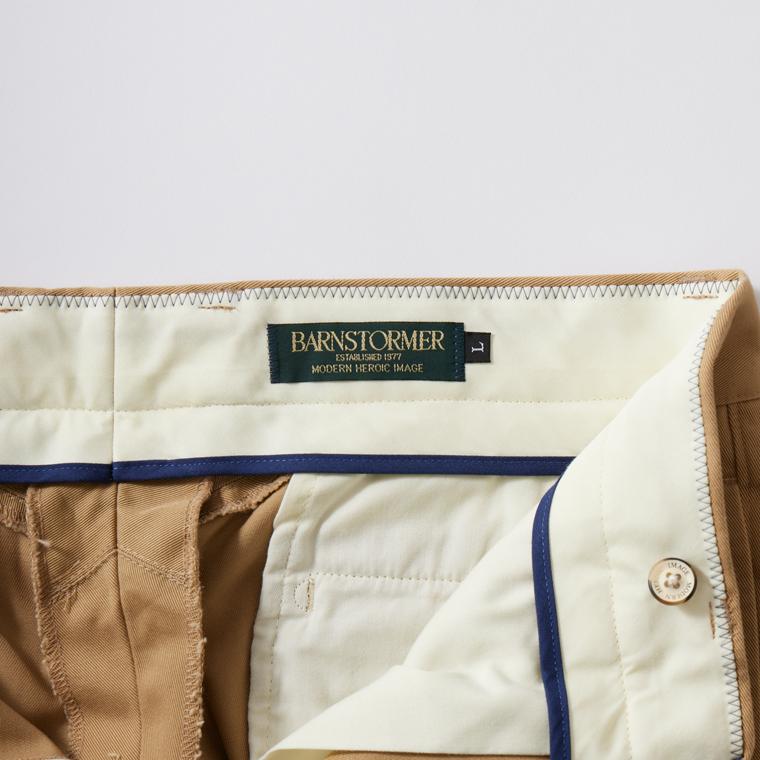 BARNSTORMER ベージュ チノパン　レギュラーフィット BARNSTORMER バーンストーマー メンズ チノパン 無地 日本製 国産