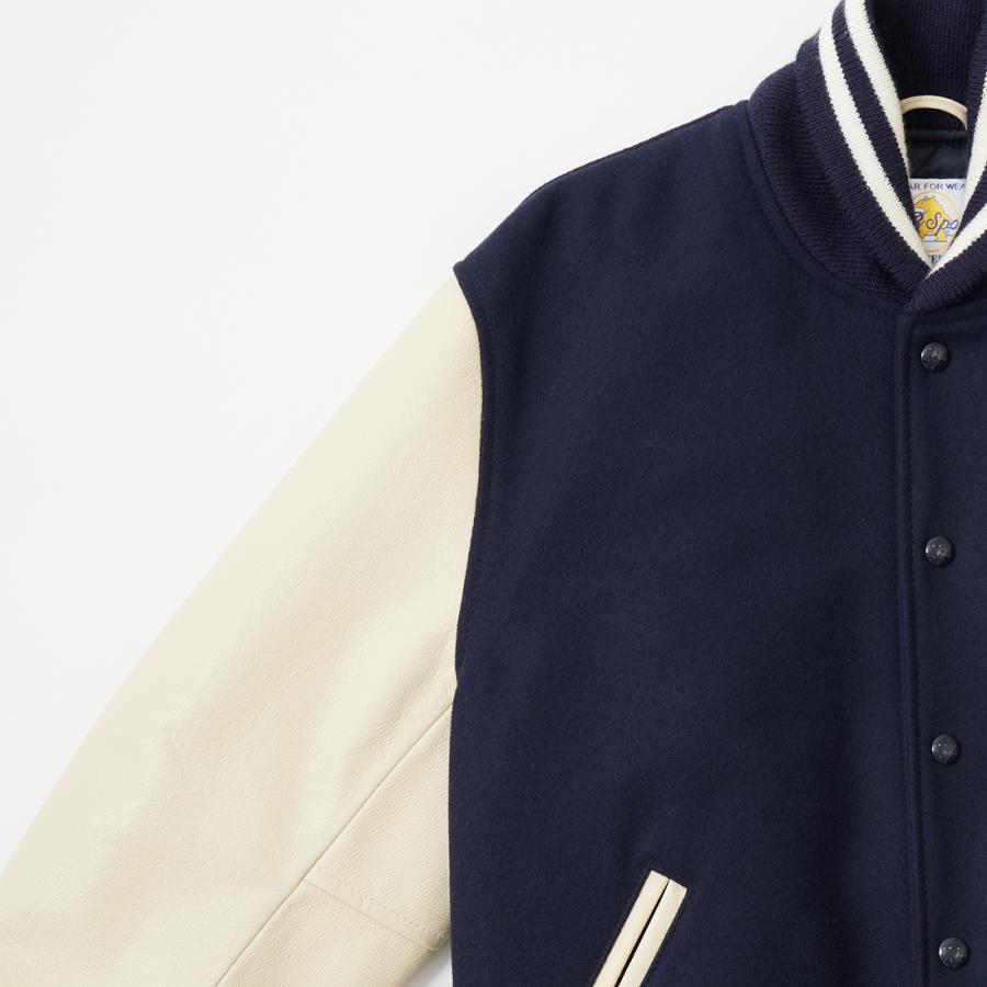 GB Sport スタジャン made in usa GB Sport USA製 スタジャン レザー切り替え S ブラック×グレー 2025年