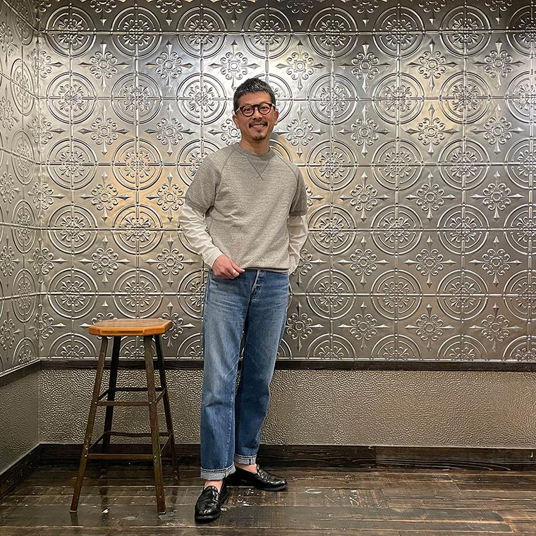 FELCO フェルコ 半袖スウェット ラグランクルーネック フラット