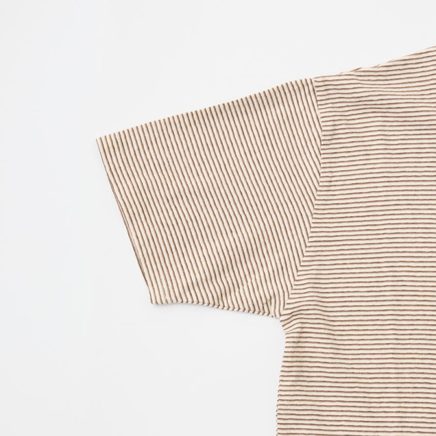 【対象ボーダーTシャツ2枚購入でノベルティプレゼント】FELCO フェルコ  モックネック ナローストライプ Tシャツ 日本製 | FELCO | 03