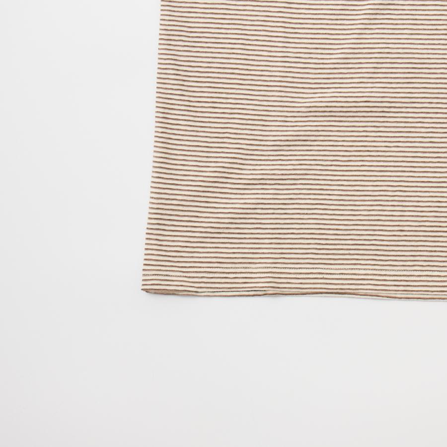 【対象ボーダーTシャツ2枚購入でノベルティプレゼント】FELCO フェルコ  モックネック ナローストライプ Tシャツ 日本製 | FELCO | 04