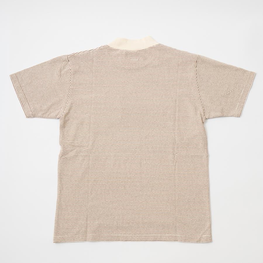 【対象ボーダーTシャツ2枚購入でノベルティプレゼント】FELCO フェルコ  モックネック ナローストライプ Tシャツ 日本製 | FELCO | 05