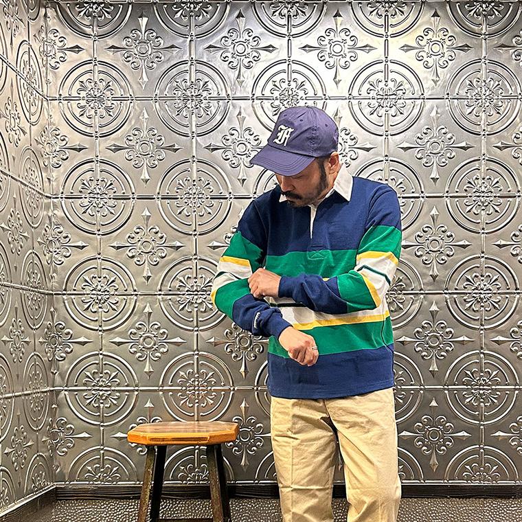 奥田民生氏×BARBARIAN 長袖ラグビーシャツ クルーネック Barbarian BARBARIAN バーバリアン メンズ 長袖 ヘビーウェイト