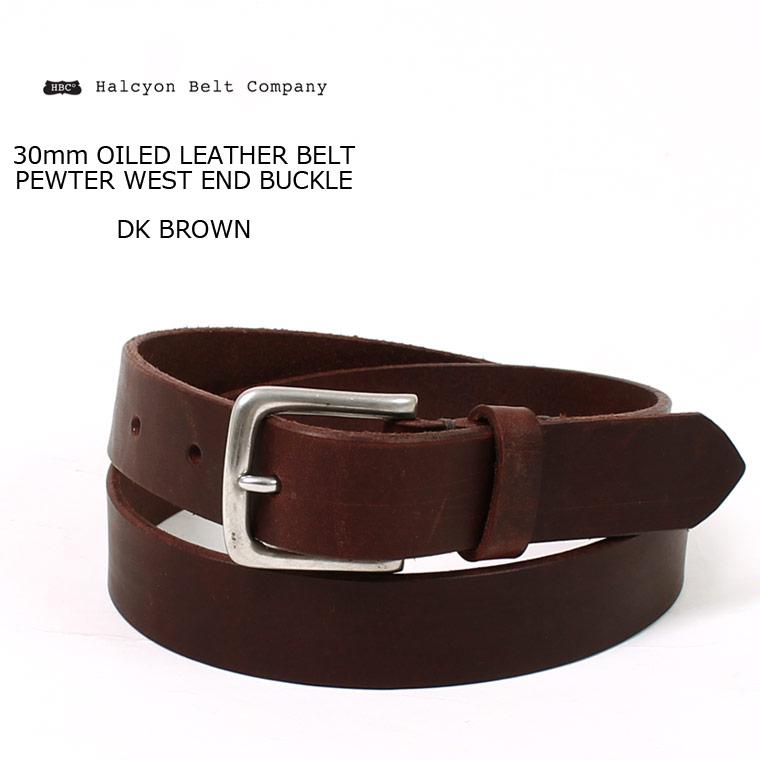 HALCYON BELT COMPANY ハルシオンベルトカンパニー オイルドレザーベルト イングランド製 【サイズ34