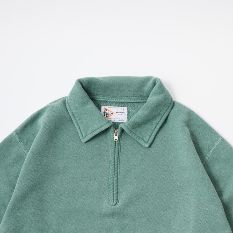 FELCO (フェルコ)  ピグメント加工 スウェット ハーフジップ 10オンス メンズ 日本製 | FELCO | 01