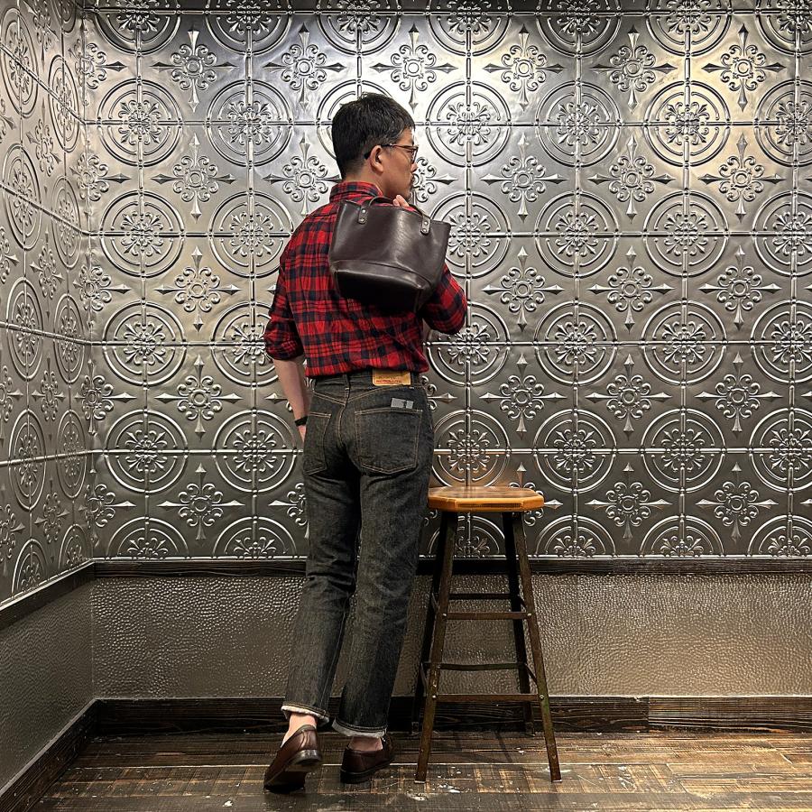 LEATHER ヘリテイジレザー Explorer別注 レザー 【ジャンルソー】 ミニトートバッグ アメリカ製