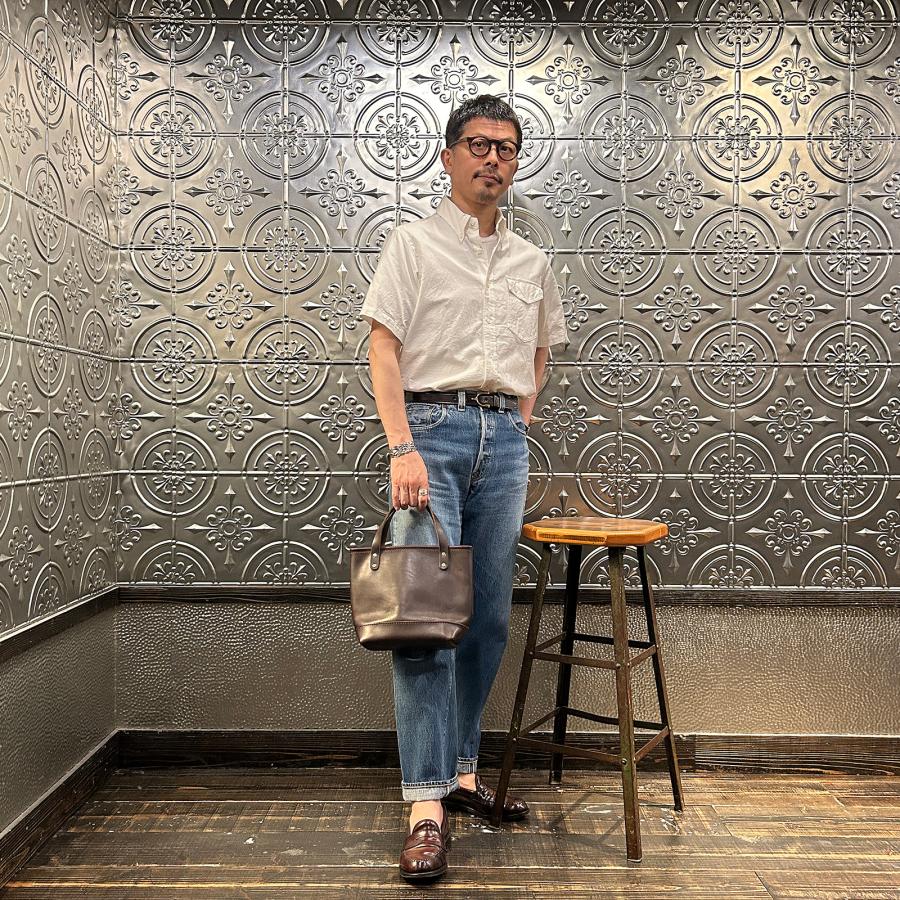 LEATHER ヘリテイジレザー Explorer別注 レザー 【ジャンルソー】 ミニトートバッグ アメリカ製