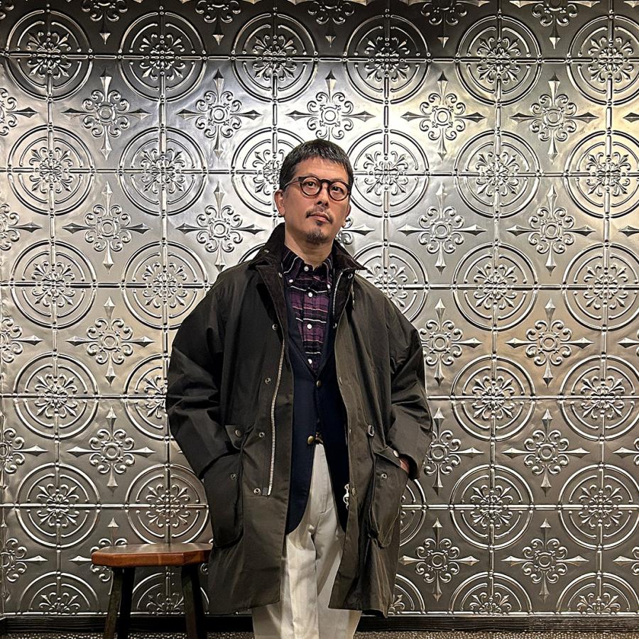 Barbour トレンチコート(チャコール) Barbour（バブアー） ビデイル ワックス トレンチコート メンズ
