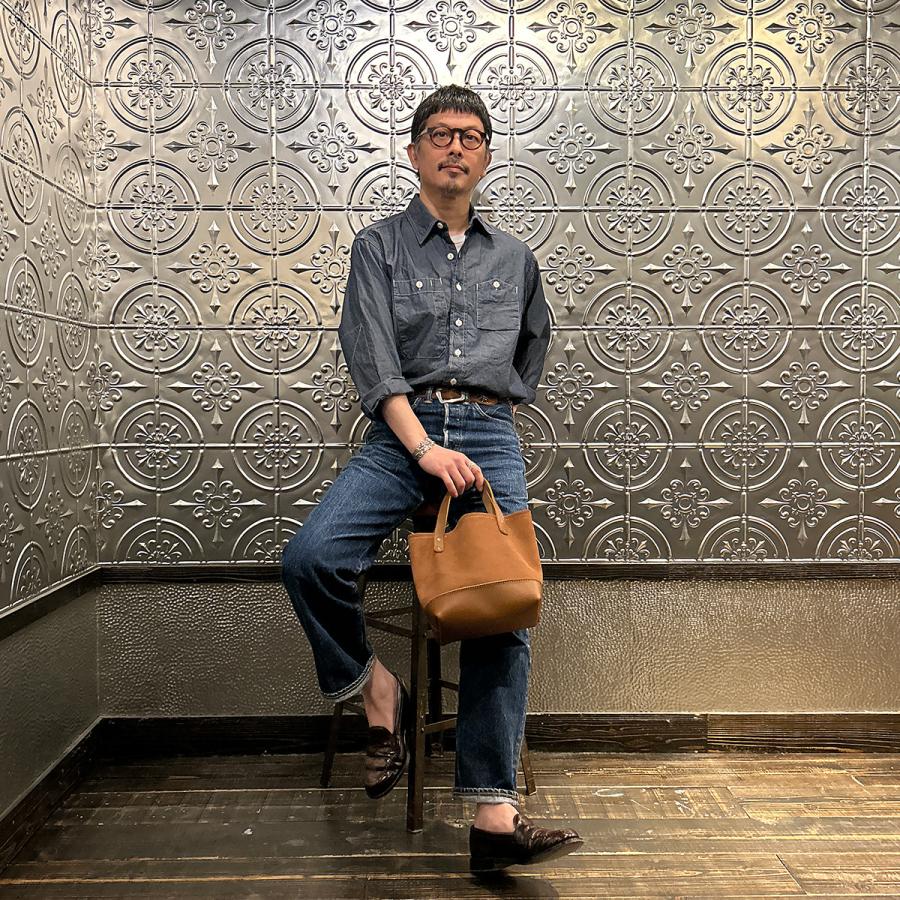 HERITAGE LEATHER ヘリテイジレザー Explorer別注 スエードレザー ミニトートバッグ アメリカ製の画像