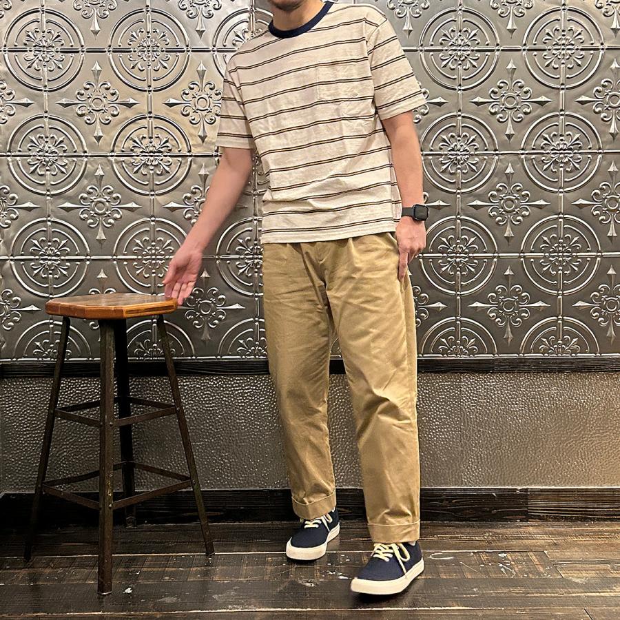 【対象ボーダーTシャツ2枚購入でノベルティプレゼント】FELCO フェルコ  クルーネック ストライプ ポケットTシャツ メンズ 日本製 | FELCO | 10