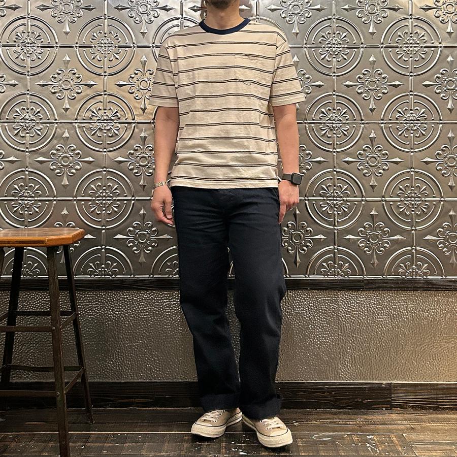 【対象ボーダーTシャツ2枚購入でノベルティプレゼント】FELCO フェルコ  クルーネック ストライプ ポケットTシャツ メンズ 日本製 | FELCO | 15