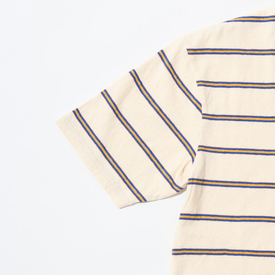 【対象ボーダーTシャツ2枚購入でノベルティプレゼント】FELCO フェルコ  クルーネック ストライプ ポケットTシャツ メンズ 日本製 | FELCO | 03