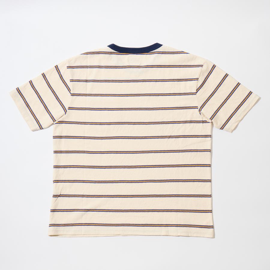 【対象ボーダーTシャツ2枚購入でノベルティプレゼント】FELCO フェルコ  クルーネック ストライプ ポケットTシャツ メンズ 日本製 | FELCO | 05
