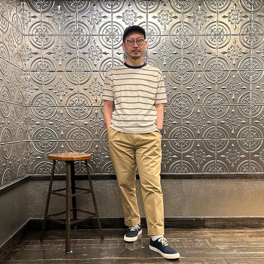 【対象ボーダーTシャツ2枚購入でノベルティプレゼント】FELCO フェルコ  クルーネック ストライプ ポケットTシャツ メンズ 日本製 | FELCO | 08