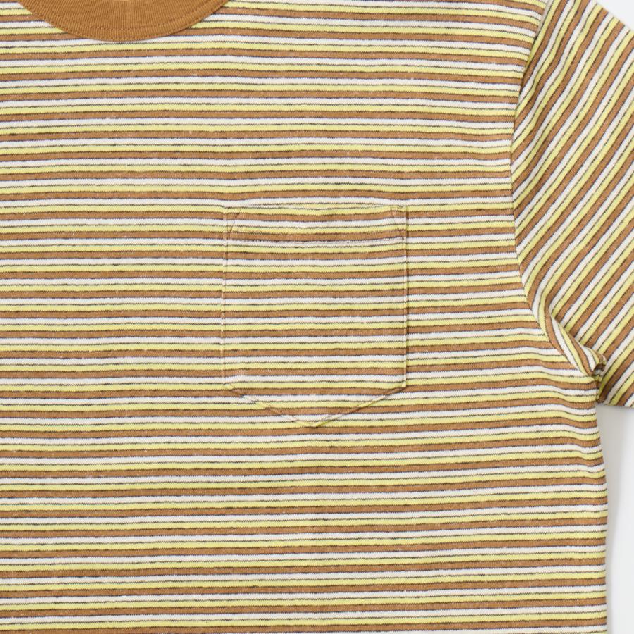 【対象ボーダーTシャツ2枚購入でノベルティプレゼント】FELCO フェルコ  クルーネック ストライプ ポケットTシャツ メンズ 日本製 | FELCO | 02