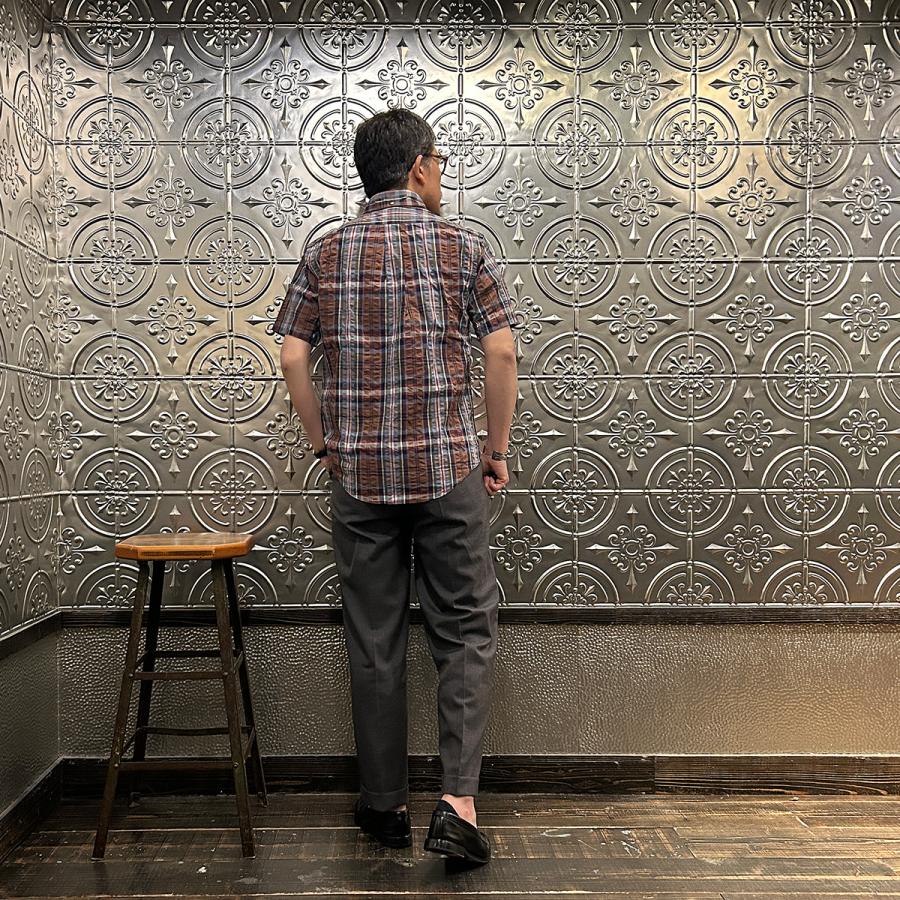 KEATON CHASE USA キートンチェイスユーエスエー 半袖 プルオーバー マドラスチェック シアサッカーシャツ 日本製 | KEATON CHASE | 12