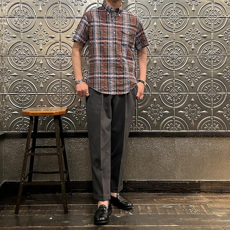 KEATON CHASE USA キートンチェイスユーエスエー 半袖 プルオーバー マドラスチェック シアサッカーシャツ 日本製 | KEATON CHASE | 14