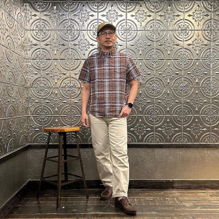 KEATON CHASE USA キートンチェイスユーエスエー 半袖 プルオーバー マドラスチェック シアサッカーシャツ 日本製 | KEATON CHASE | 15