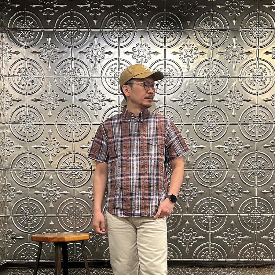 KEATON CHASE USA キートンチェイスユーエスエー 半袖 プルオーバー マドラスチェック シアサッカーシャツ 日本製 | KEATON CHASE | 16