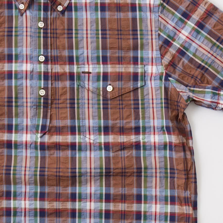 KEATON CHASE USA キートンチェイスユーエスエー 半袖 プルオーバー マドラスチェック シアサッカーシャツ 日本製 | KEATON CHASE | 02