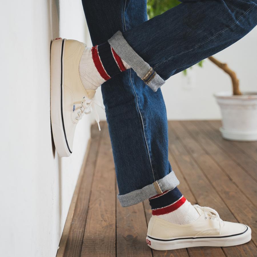 NAVY ROOTS (ネイビールーツ) ケーブル ボーダー ソックス 靴下 メンズ 日本製 | NAVY ROOTS | 08