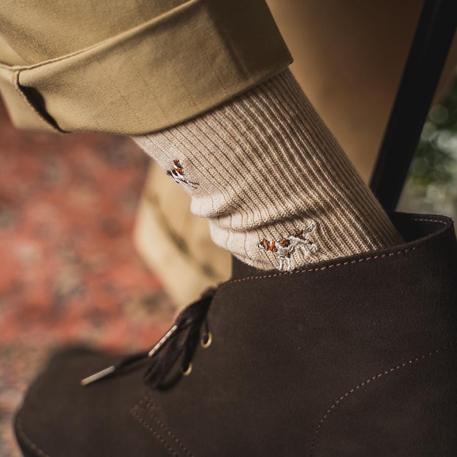 NAVY ROOTS (ネイビールーツ) ハンティング リブパイル ソックス 靴下 メンズ 日本製 | NAVY ROOTS | 06