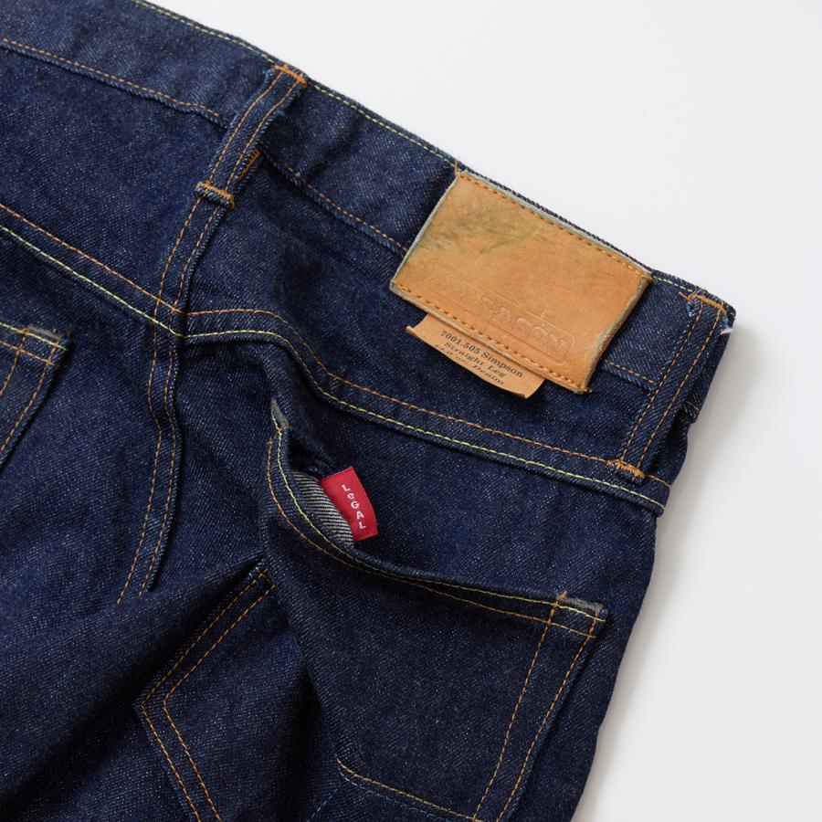 TELLASON テラソン  シンプソン 14オンス レギュラー ストレート ワンウォッシュ ジーンズ デニムパンツ アメリカ製の画像