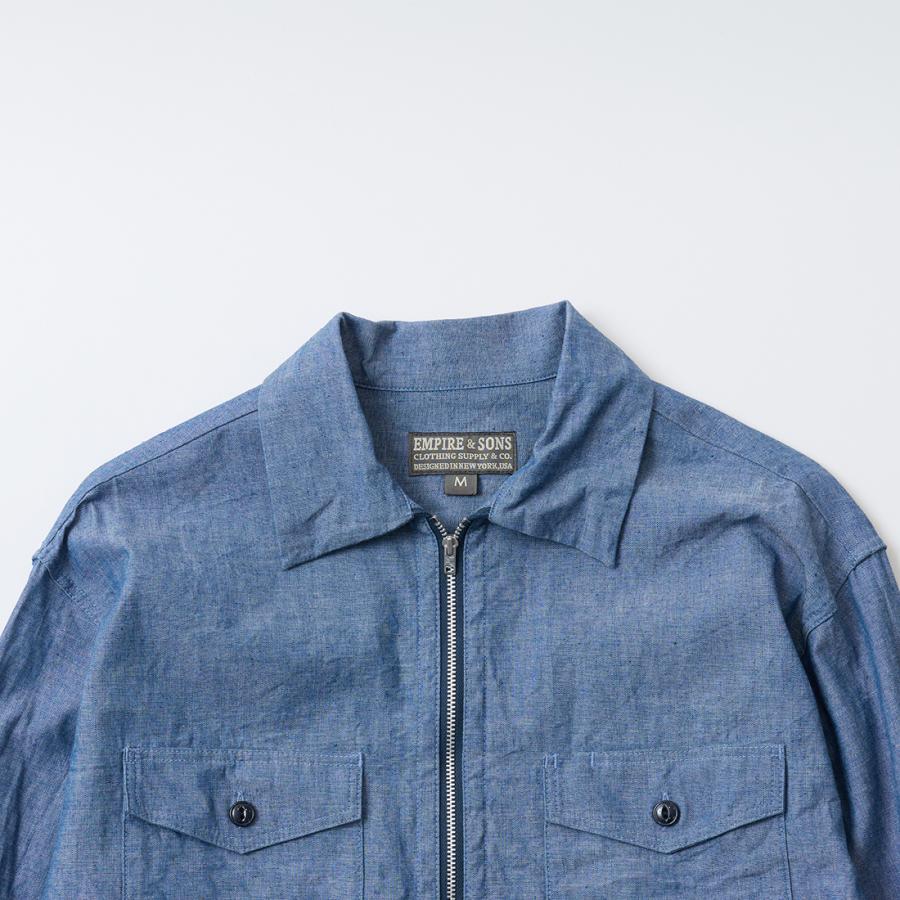 EMPIRE & SONS エンパイアアンドサンズ ハーフジップ シャンブレー 