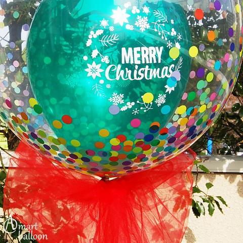 コンフェティ クリスマス リボン付ダブルバブル クリスマスバルーン Christmas バルーンギフト クリスマスパーティー 飾り ギフト アットマート Pg バルーン電報ギフト アットマート 通販 Yahoo ショッピング
