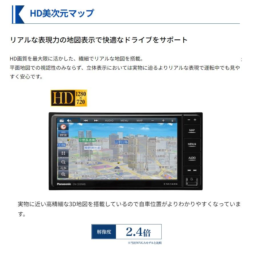 Strada CN-CE01D パナソニック ストラーダ 7V型 180mm(2DIN) HD Strada CN-CE01D パナソニック ストラーダ 7V型 180mm(2DIN) HD