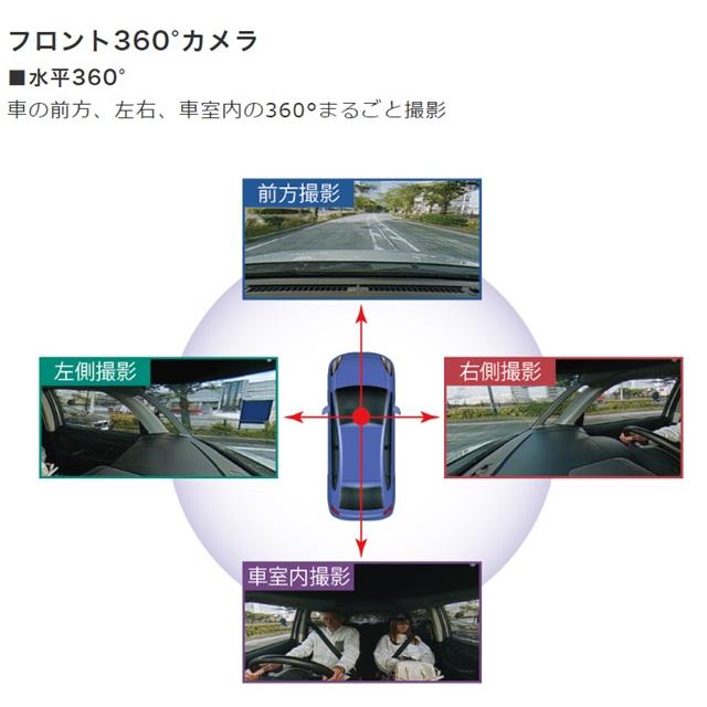 ケンウッド　DRV-C770R KENWOOD ドライブレコーダー 徹底的に360度フロントカメラ・163度広角カメラの2台でカバーする