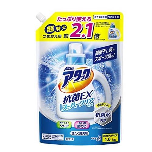 まとめ買い 花王 アタック 抗菌ex スーパークリアジェル 洗濯洗剤 液体 大容量 詰替用 1 6kg 3個セット Attack Ex 3set イージャパン 通販 Yahoo ショッピング