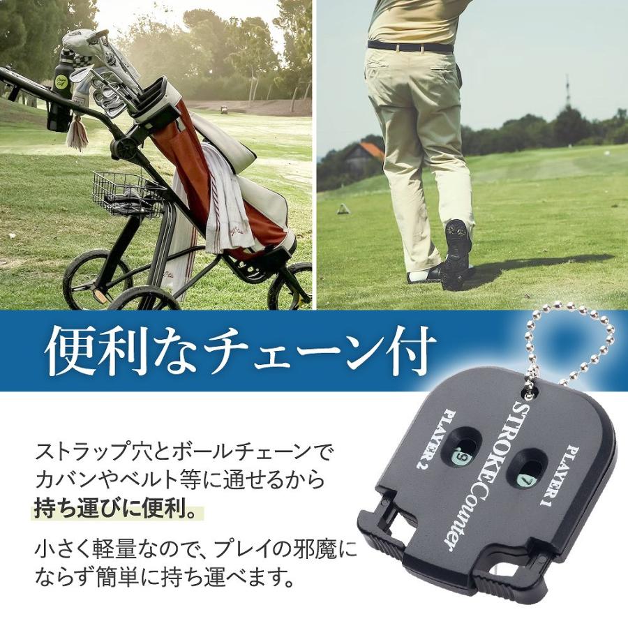 日本正規代理店品 ゴルフ スコアカウンター ブラック コンパクト ゴルフ用品 2人分 2プレイヤー