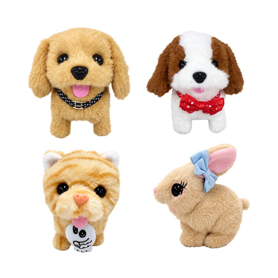 動くぬいぐるみ 電動ぬいぐるみ 犬 猫 うさぎ おもちゃ ペット玩具