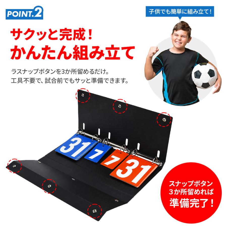 組み立て式スコアボード 手動式 コンパクト 軽量 多機能 スポーツ対応