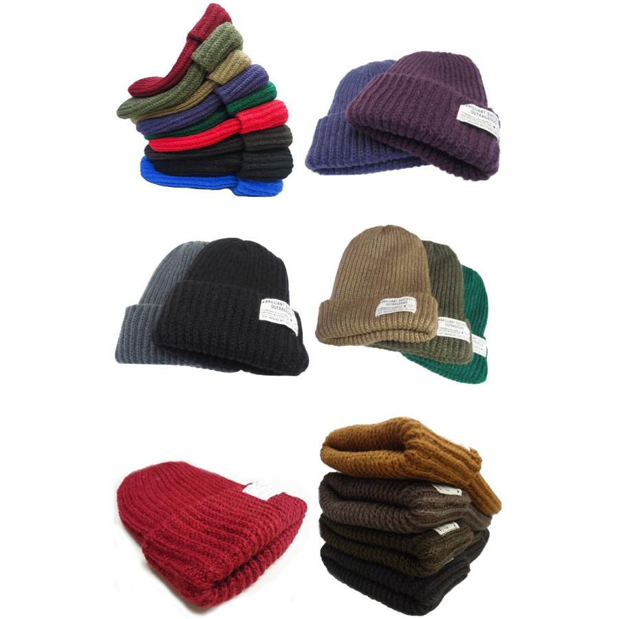 LUCIANNA ニット帽 帽子 レディース メンズ 秋冬 赤 大きめ