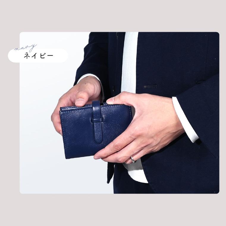 美品★バレンシアガ　カードケース　名刺入れ　ネイビーパープル　レザー 名刺入れ メンズ カードケース 名刺ケース 本革 牛革 定期入れ