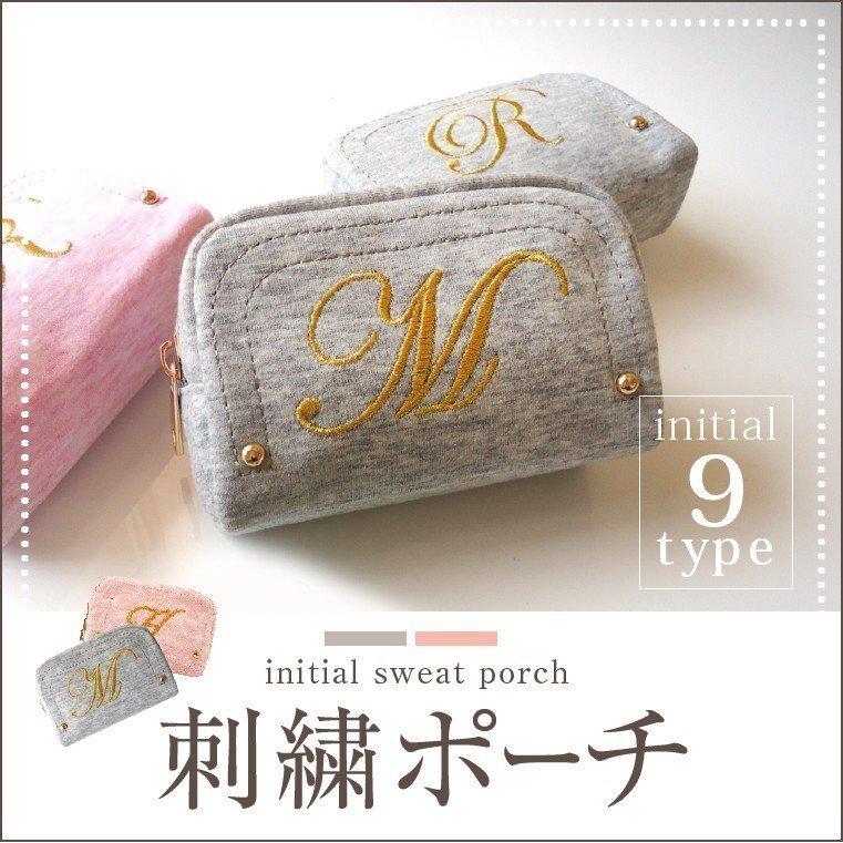 ポーチ イニシャル 刺繍 アイコスケース イニシャルポーチ かわいい おしゃれ Po 55 2 ファッション雑貨 小物のエクレボ 通販 Yahoo ショッピング