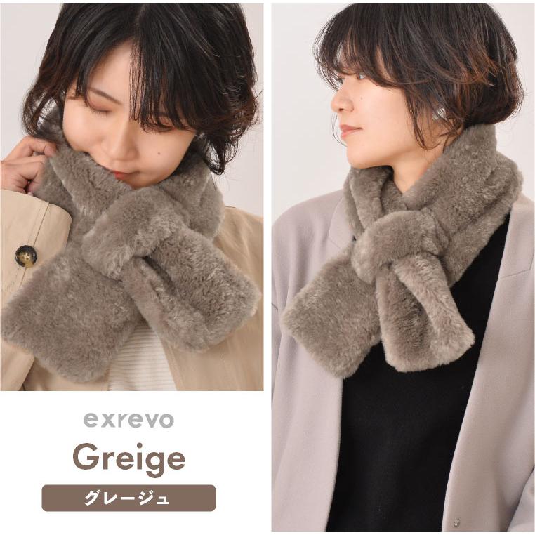 マフラー レディース ファー ティペット ファーマフラー ミニマフラー かわいい フェイクファー マフラー マフラーレディース フリース 小さめ | LUCIANNA | 10