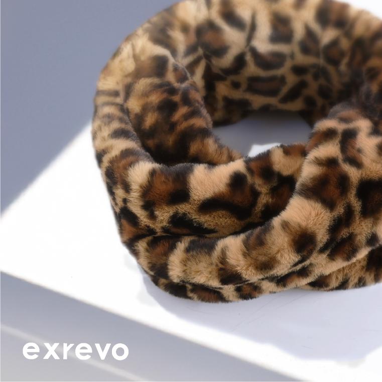 LUCIANNA（ルチアーナ） スヌード ファー レオパード 柄 ヒョウ柄